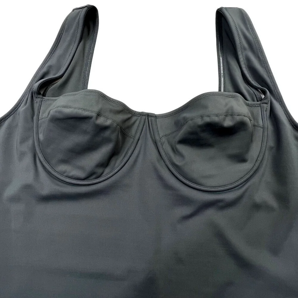 SKIMS‎ Shaping Swim Underwire One Piece Gunmetal Womens 4X